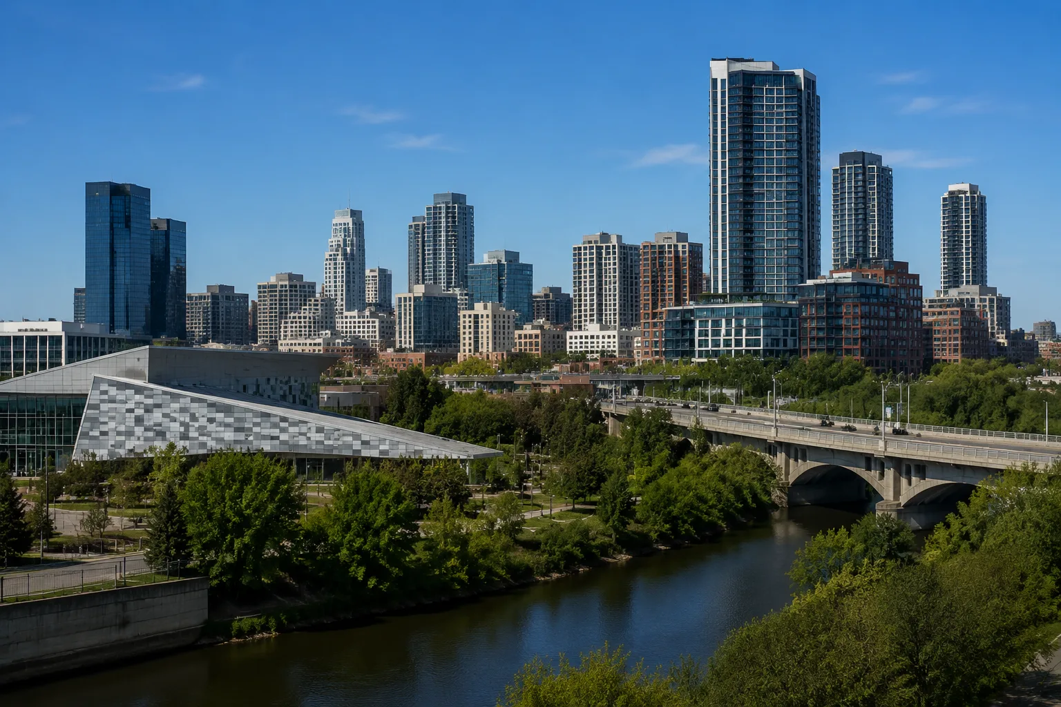 Kitchener-Waterloo skyline representing the tech and dental market growth
