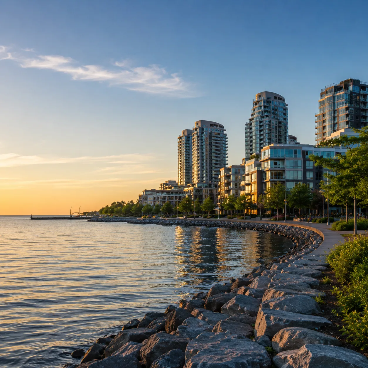 Oakville waterfront skyline representing the premium local dental market reach