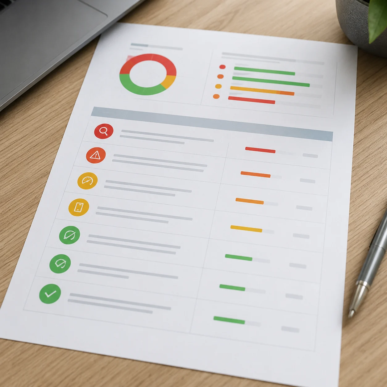 Sample Dental SEO audit report with prioritized clinical findings