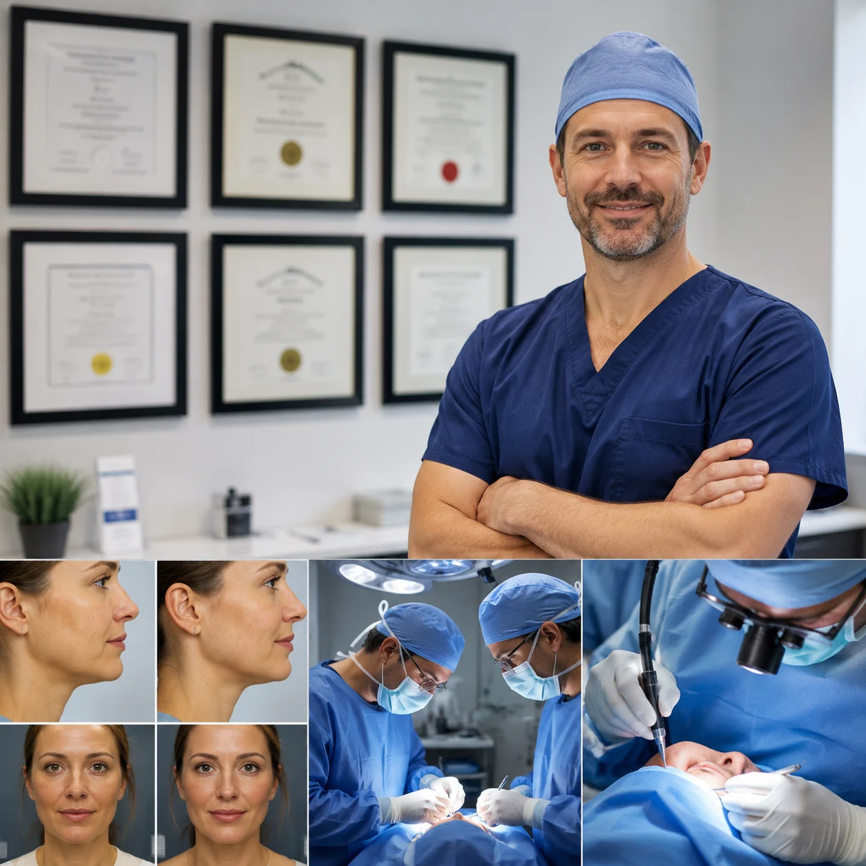 Surgeon credentials and clinical outcome photography